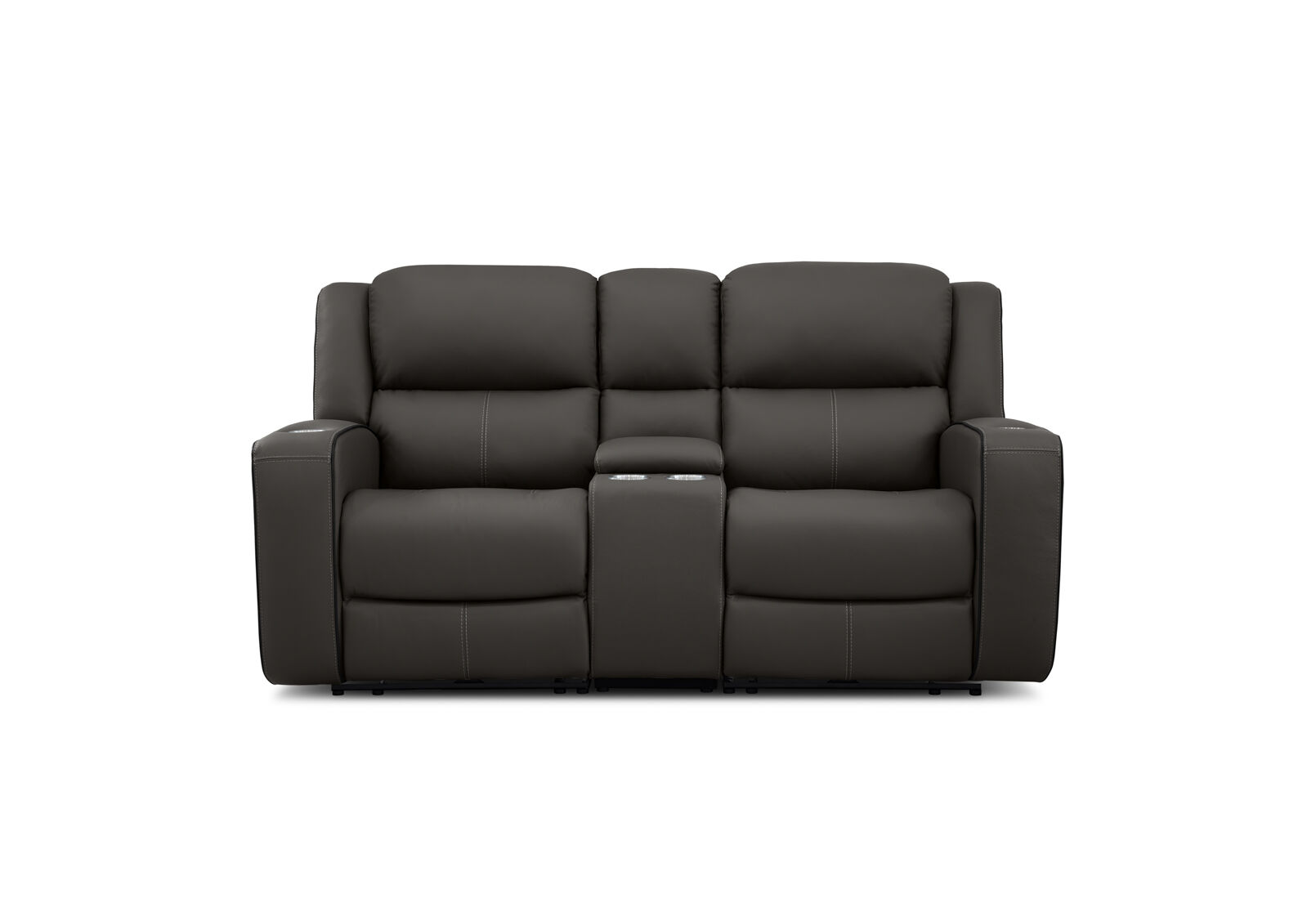 CAPALDI LEATHER - 2 Seater Sofa with 2 Inbuilt Electric Recliners and Console CAPALDI LEATHER