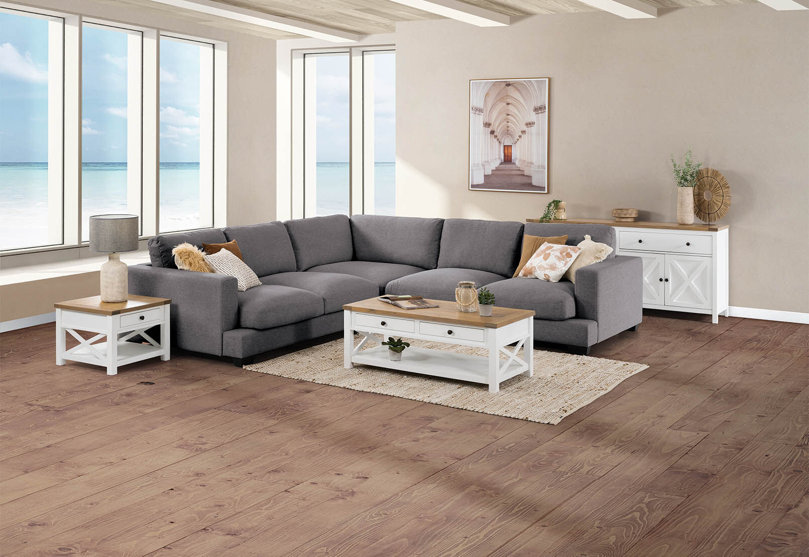 Super amart corner lounge sale