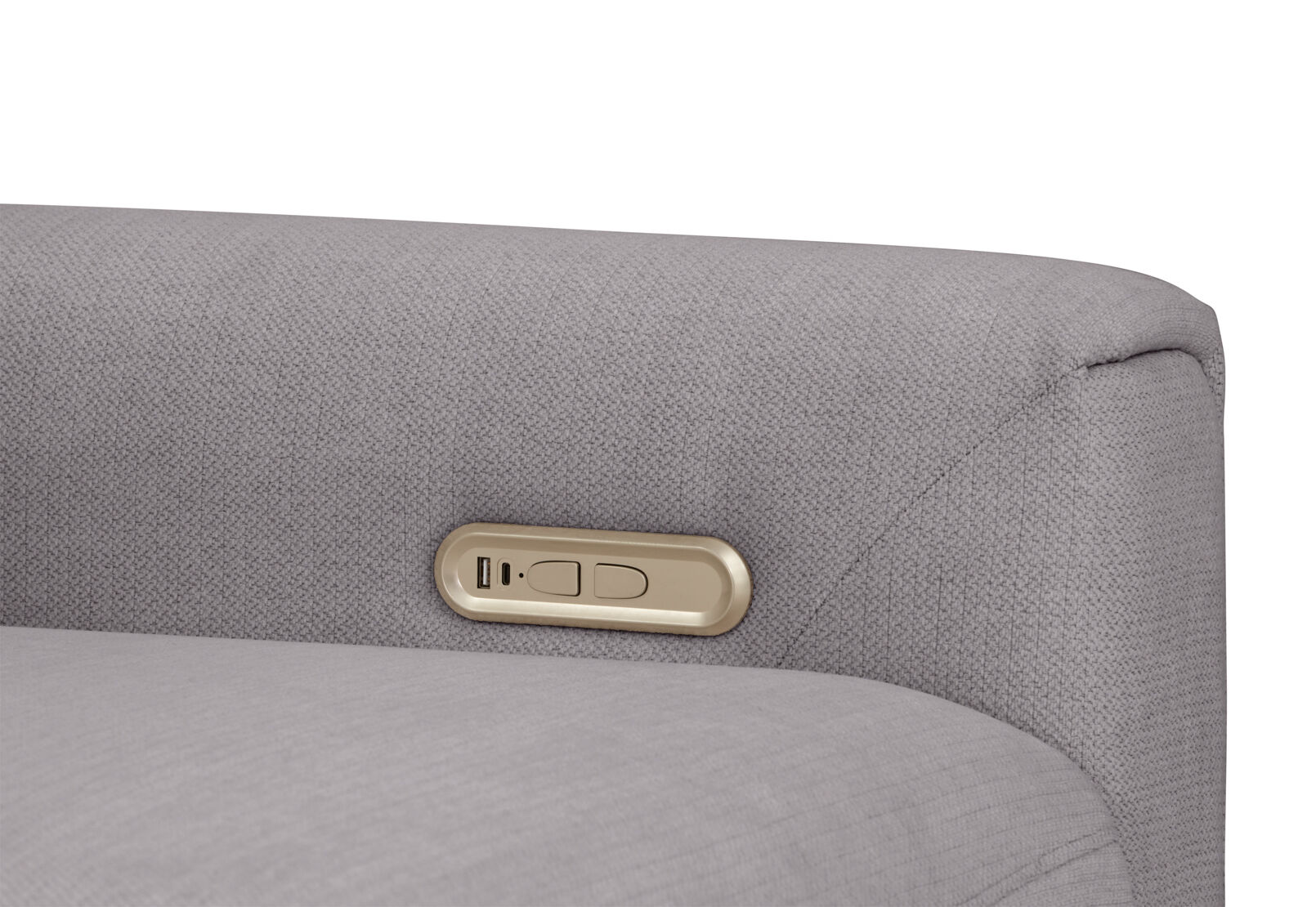 MIKAELA - 3 Seater with Sliding Electric Chaise MIKAELA