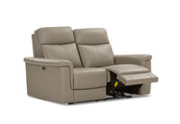 SERGIO LEATHER - 2 Seater with Electric Recliners SERGIO LEATHER
