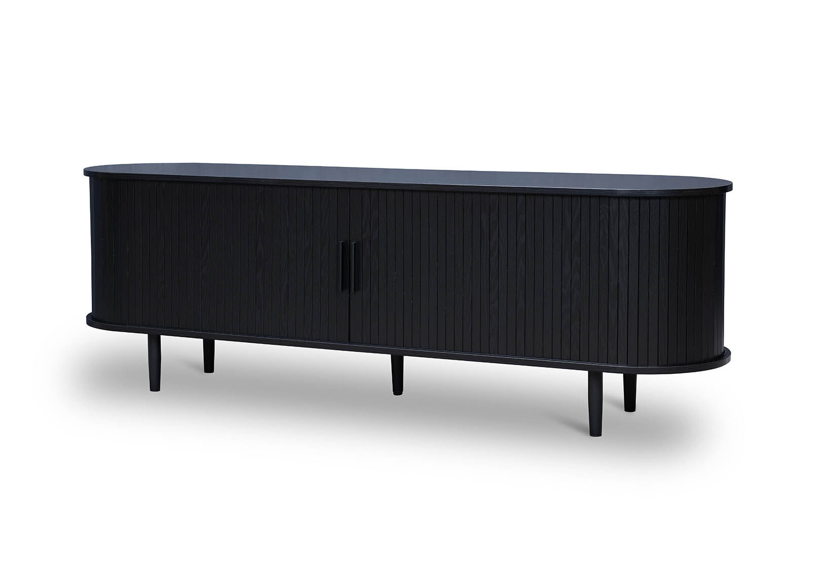 TANNER - 2 Door Black Entertainment Unit TANNER