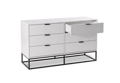 HARDING - White 6 Drawer Dresser