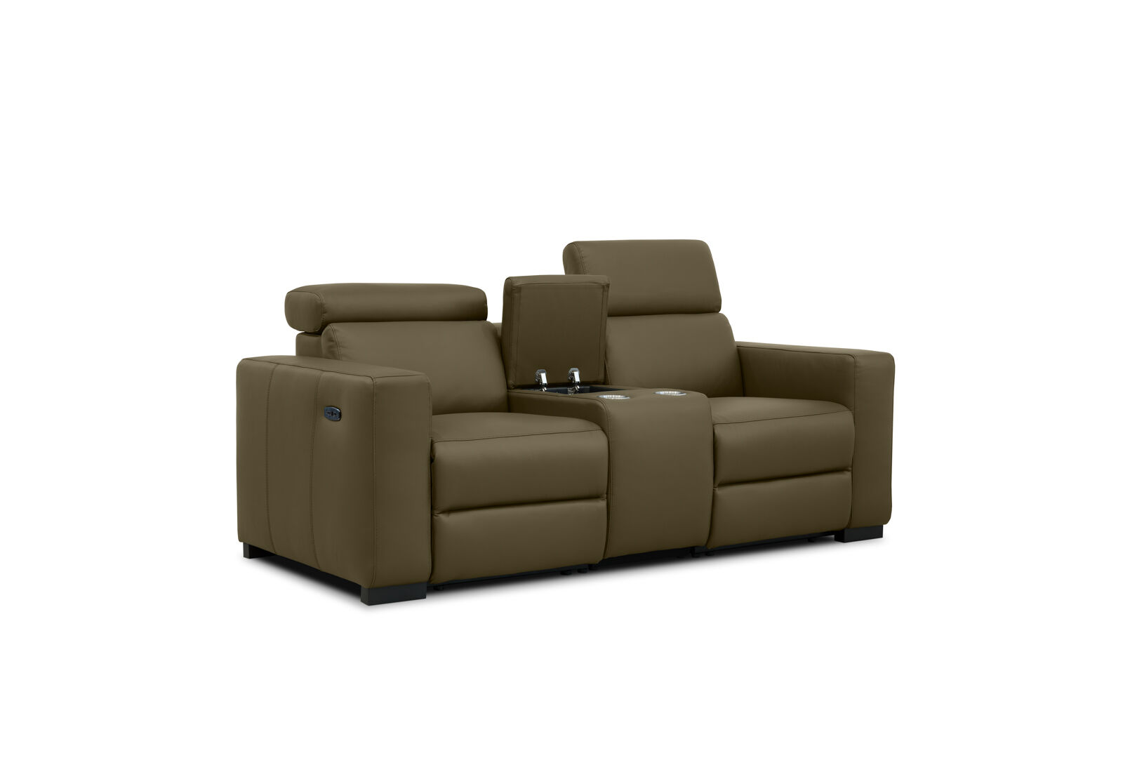 DAMIAN LEATHER - 2 Seater Sofa with 2 inbuilt Electric Recliners DAMIAN LEATHER