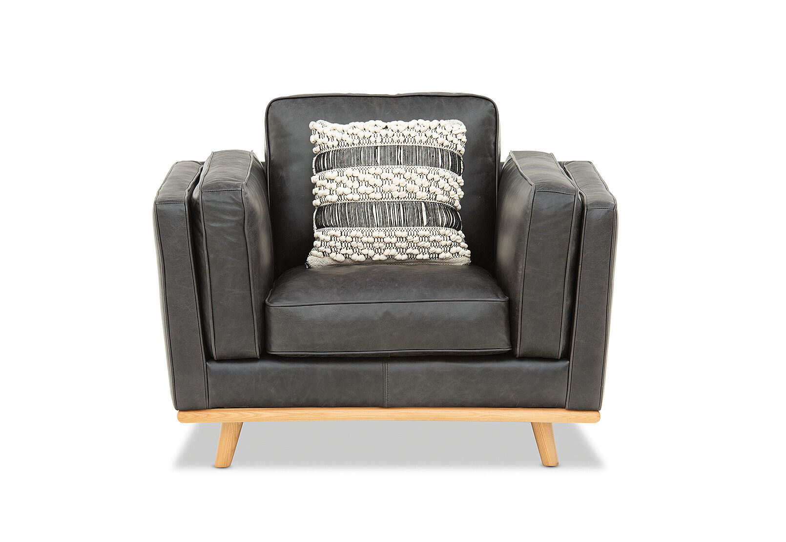 BLACK LORAS LEATHER Accent Chair