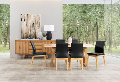 6 Seater Dining Table + Chairs Set - Amart Furniture