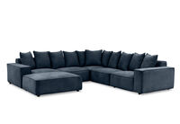 TILLEY FABRIC - Corner Lounge with Ottoman ( Fabric) TILLEY FABRIC