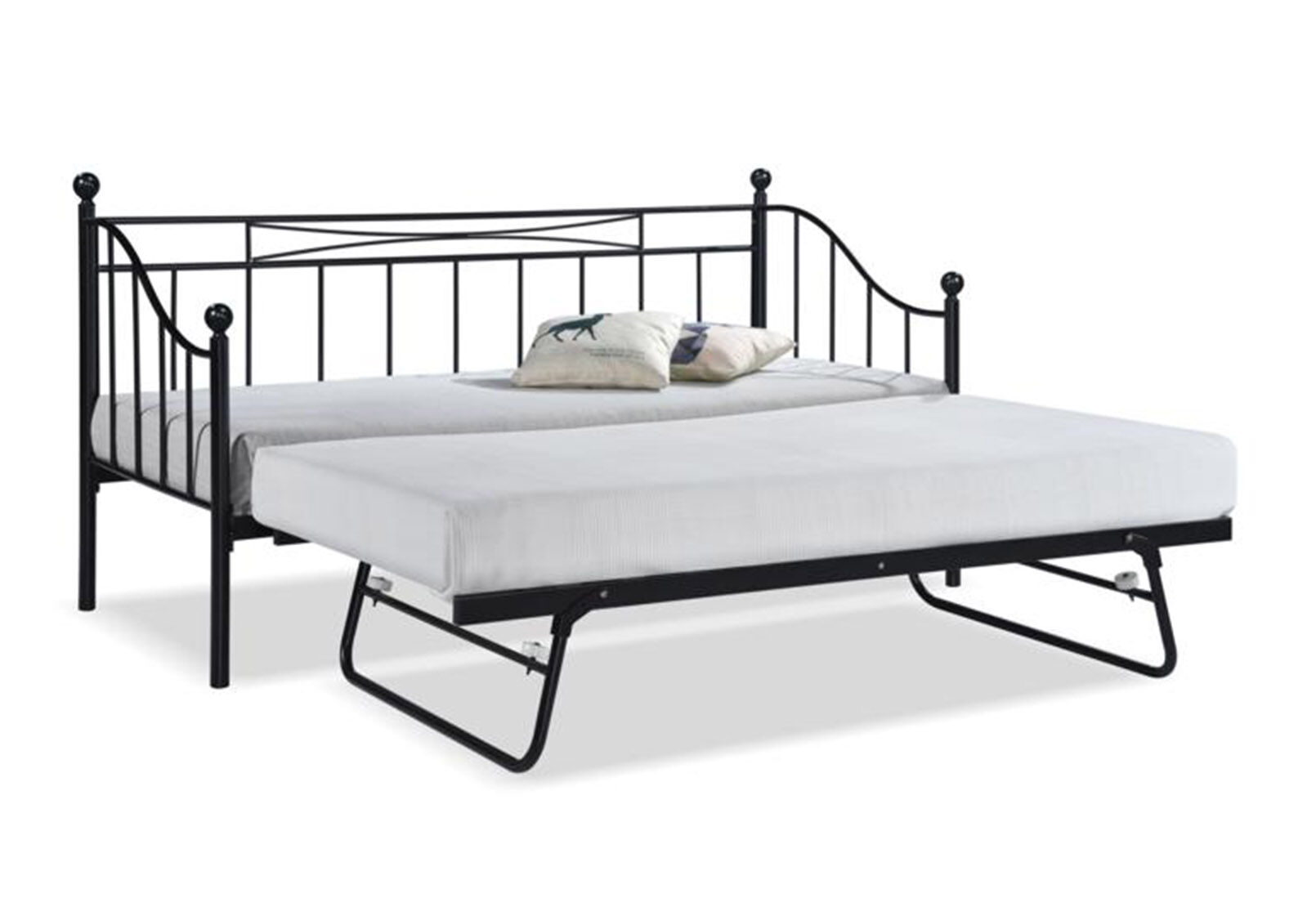 BLACK SAN ANTONIO Black Day Bed with Trundle
