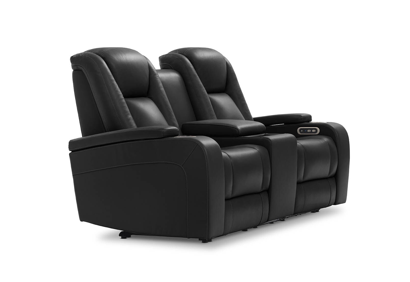 SENTINAL MK2 LEATHER - 2 Seater with 2 Electric Recliners and Console SENTINAL MK2 LEATHER