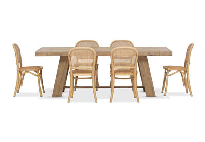 MALIK - 7 Piece Dining Suite with Toulouse Dining Chairs