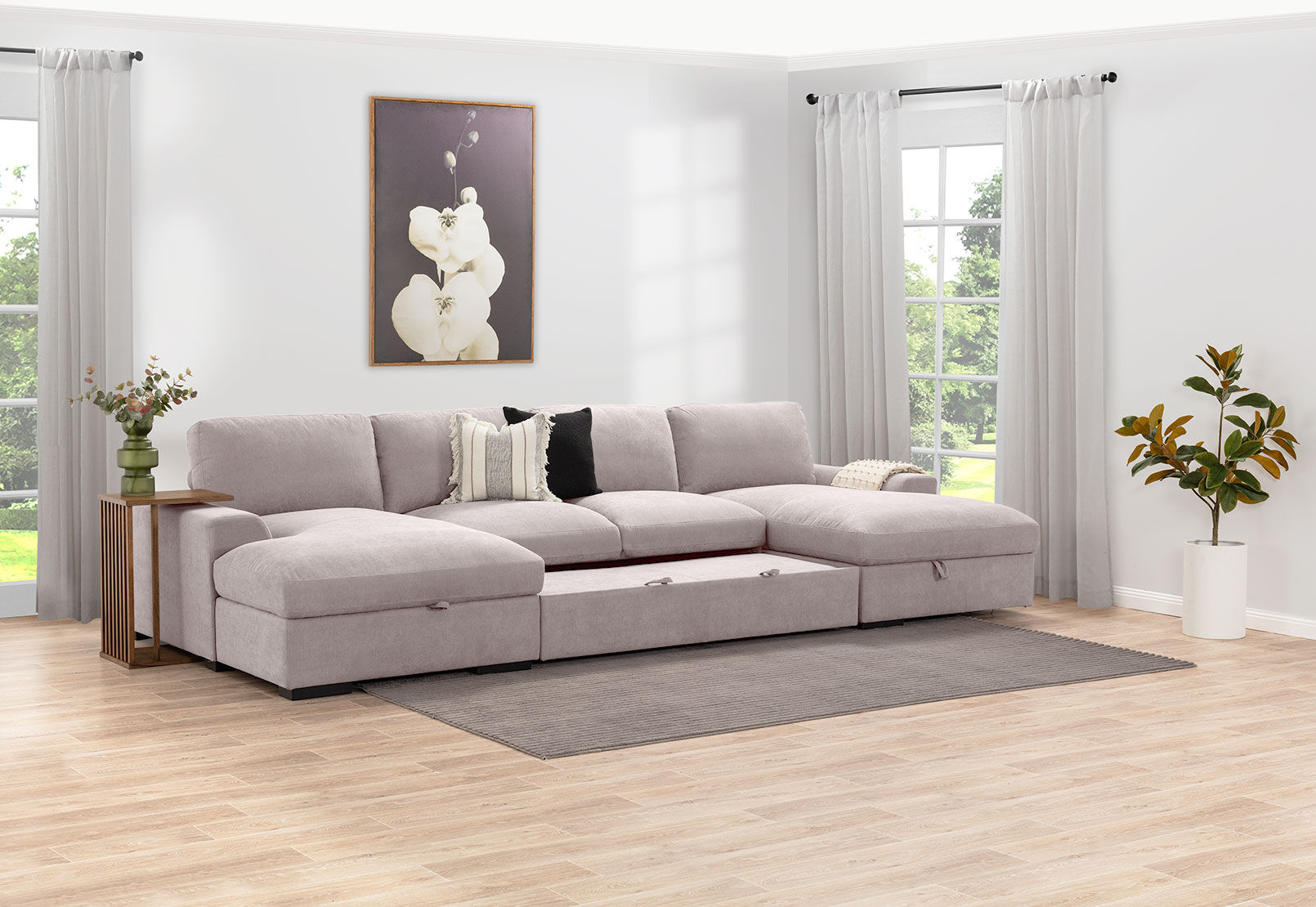 JOSEPHINE FABRIC - 4 Seater Double Chaise JOSEPHINE FABRIC