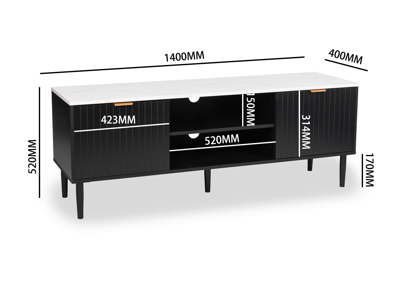 SHAW - 2 Drawer Entertaiment Unit SHAW