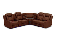 SENTINAL MK2 LEATHER - 4 Piece Corner with LHF Console SENTINAL MK2 LEATHER