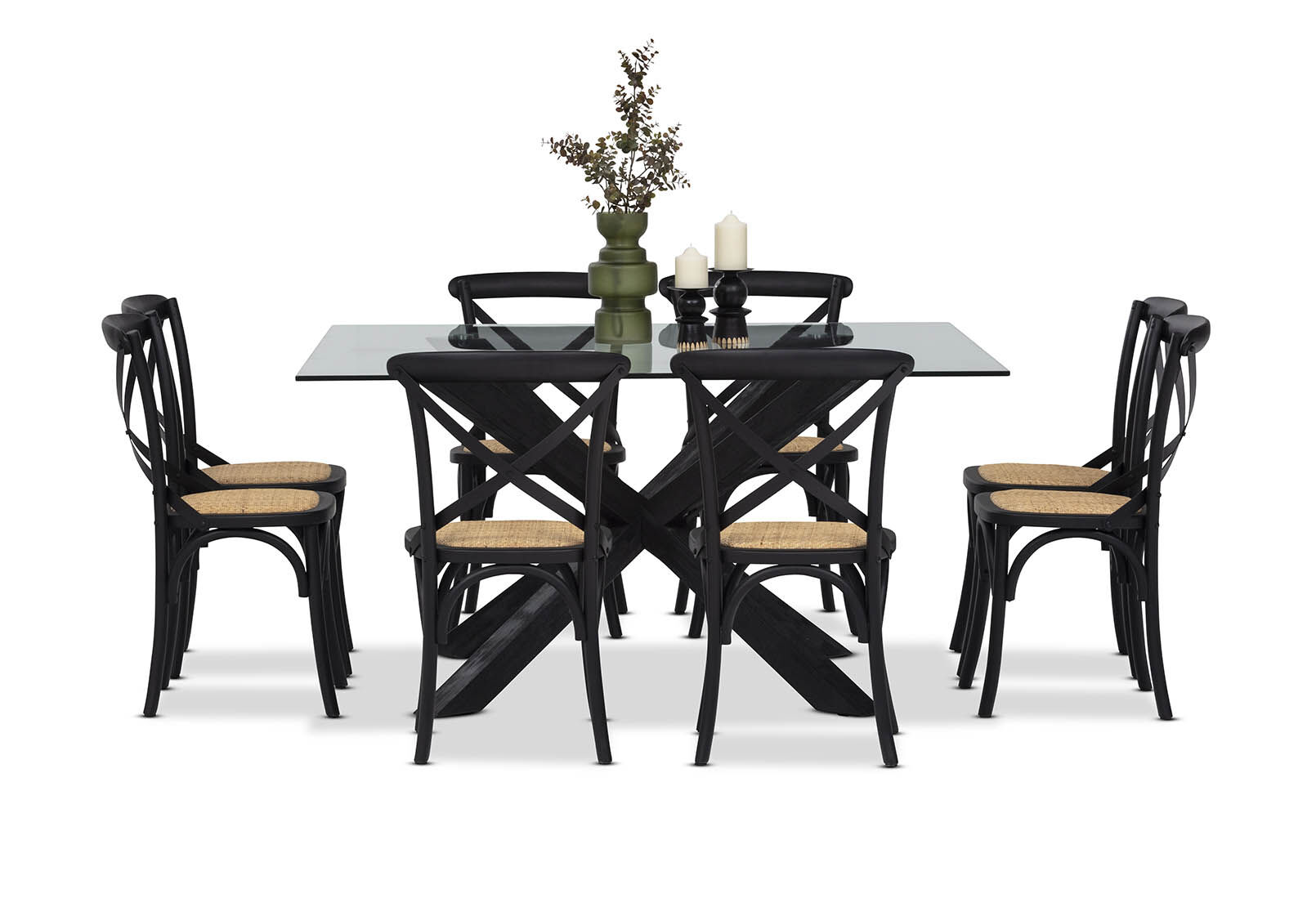 PROMENADE - 9 Piece Dining Suite with Bordeaux Dining Chairs PROMENADE