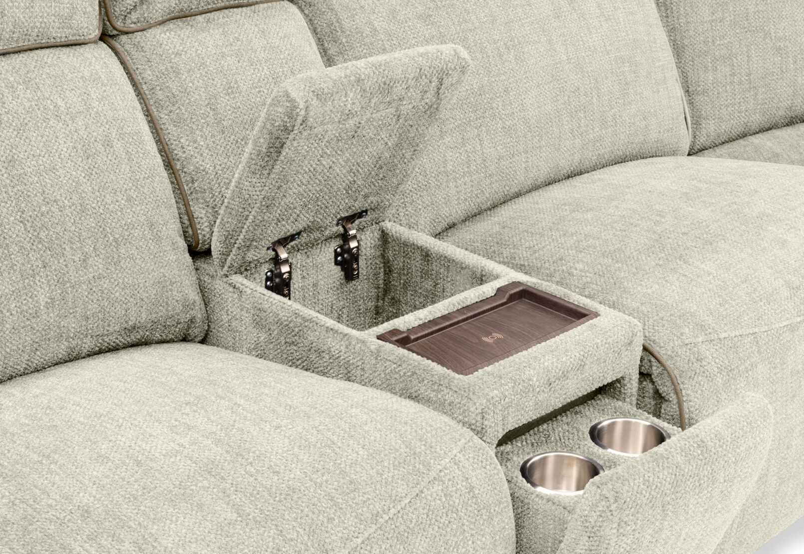 SEYMOUR FABRIC - 5 Seater Corner Lounge with LHF Console SEYMOUR FABRIC