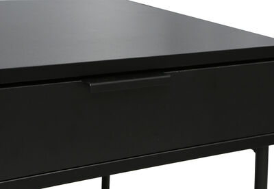 HESTER - Black Bedside Table