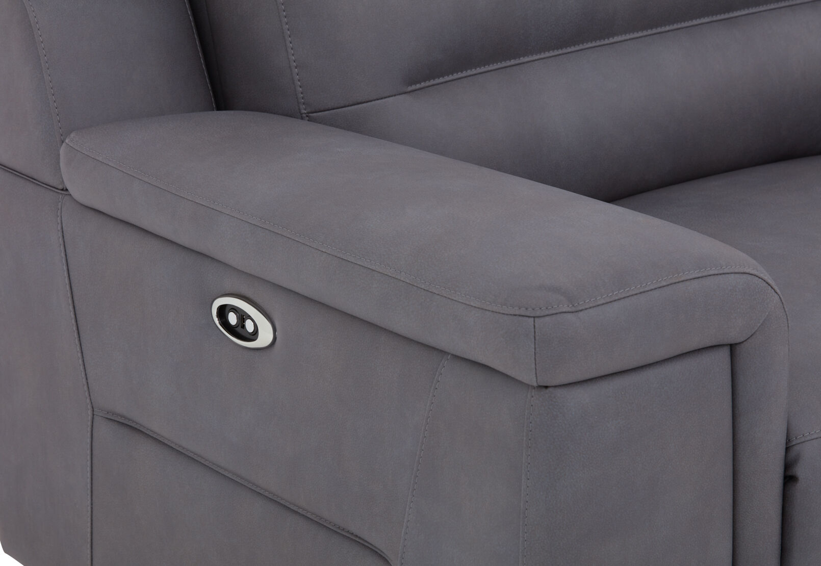 JEFFRIES FABRIC - Corner Lounge with Inbuilt Electric Recliner and RHF Chaise JEFFRIES FABRIC