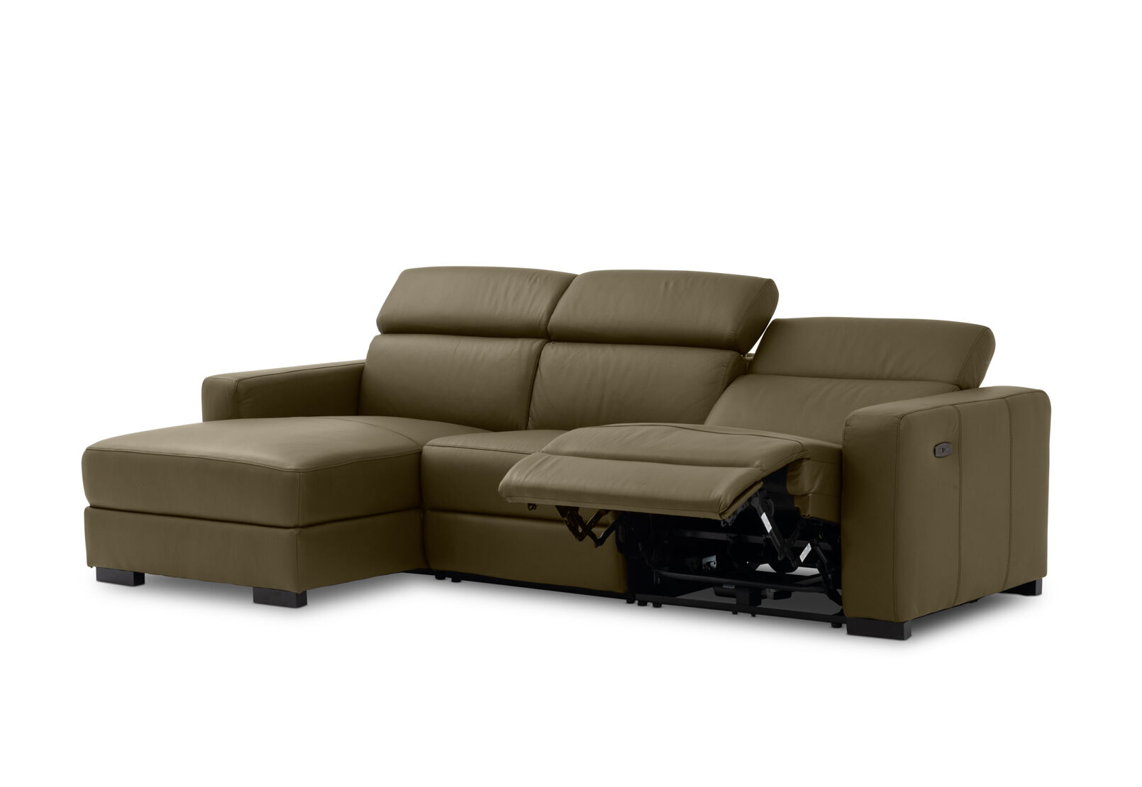 DAMIAN LEATHER - 3 Seater Sofa with LHF Chaise DAMIAN LEATHER