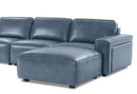BARTELLE LEATHER - 3.5 Seater Sofa with Ottoman. BARTELLE LEATHER