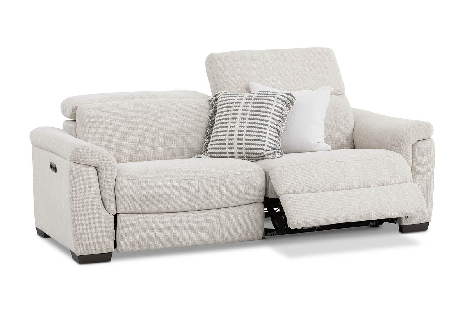 LUCIANO - Fabric 2.5 Seater Sofa with 2 Electric Recliners LUCIANO