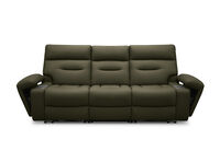 HOLLYWOOD LEATHER - Media 3 Seater with Electric Recliners HOLLYWOOD LEATHER