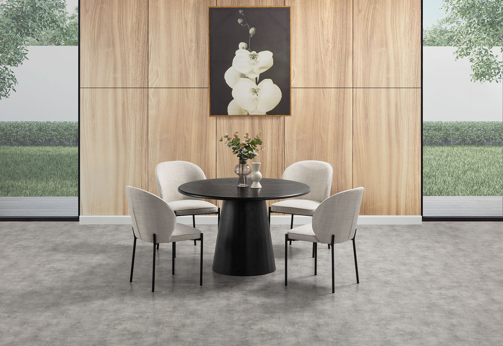 THANOS - 5 Piece Dining Suite with Fidel Chairs THANOS