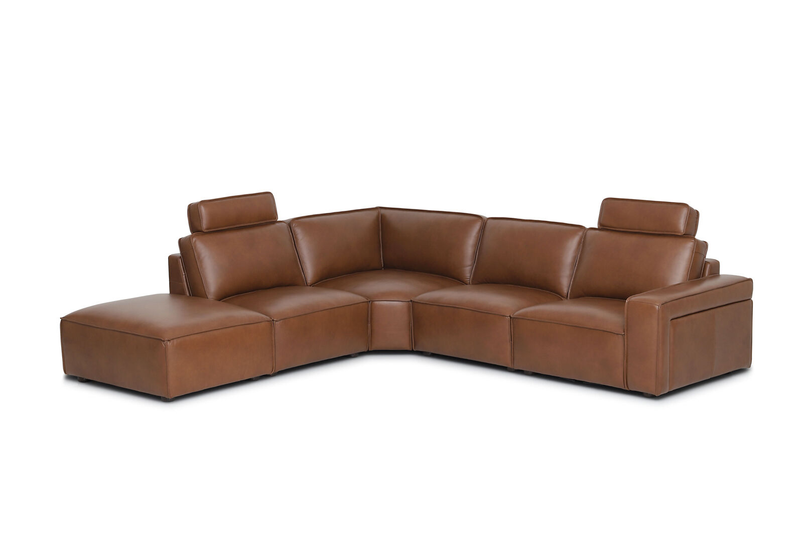 BARTELLE LEATHER - 5 Piece LHF Corner Chaise BARTELLE LEATHER