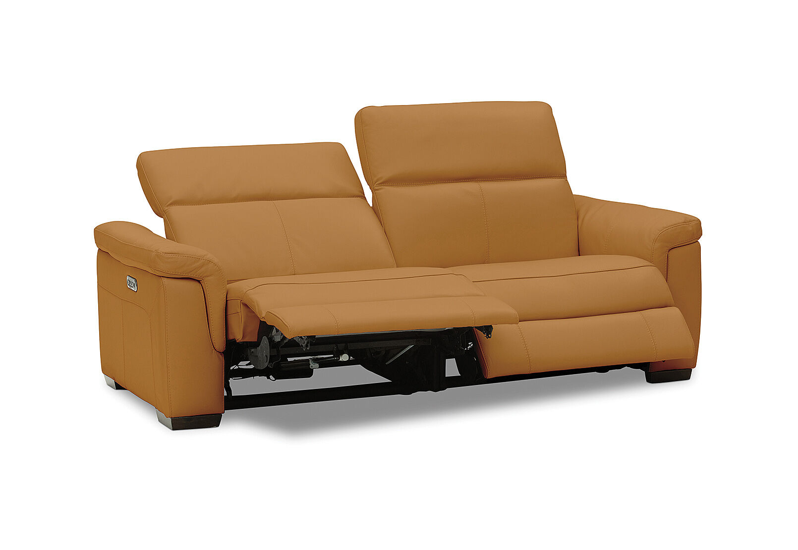 Amart brown shop leather couch