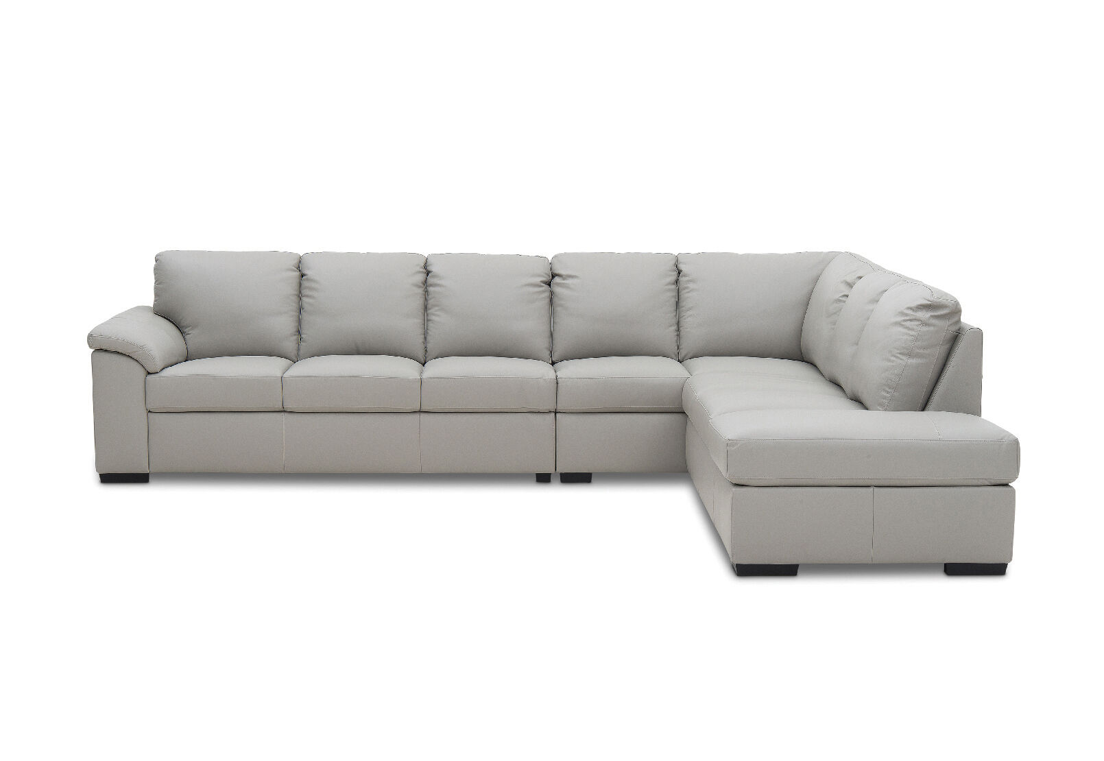 Grey leather sales modular lounge