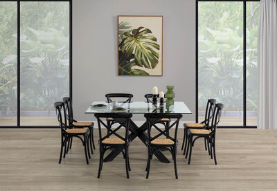 PROMENADE - 9 Piece Dining Suite with Bordeaux Dining Chairs