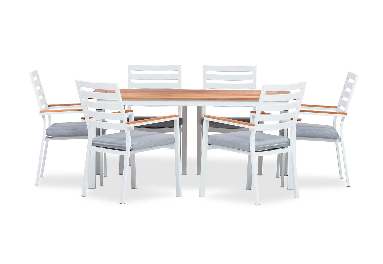 WHITE OAKLYN 7 Piece Outdoor Dining Setting