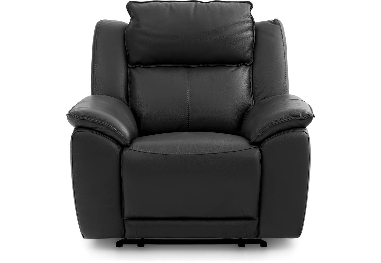 BLACK EDWIN Leather Electric Recliner Amart Furniture