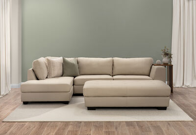 HAYWOOD - LHF Corner Lounge with Ottoman