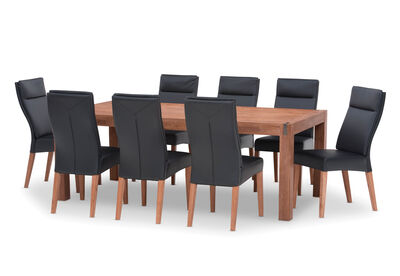 SILVERWOOD - 9 Piece Dining Suite with Asheville Chairs