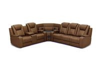 SENTINAL MK2 LEATHER - 5 Piece Corner with LHF Console SENTINAL MK2 LEATHER