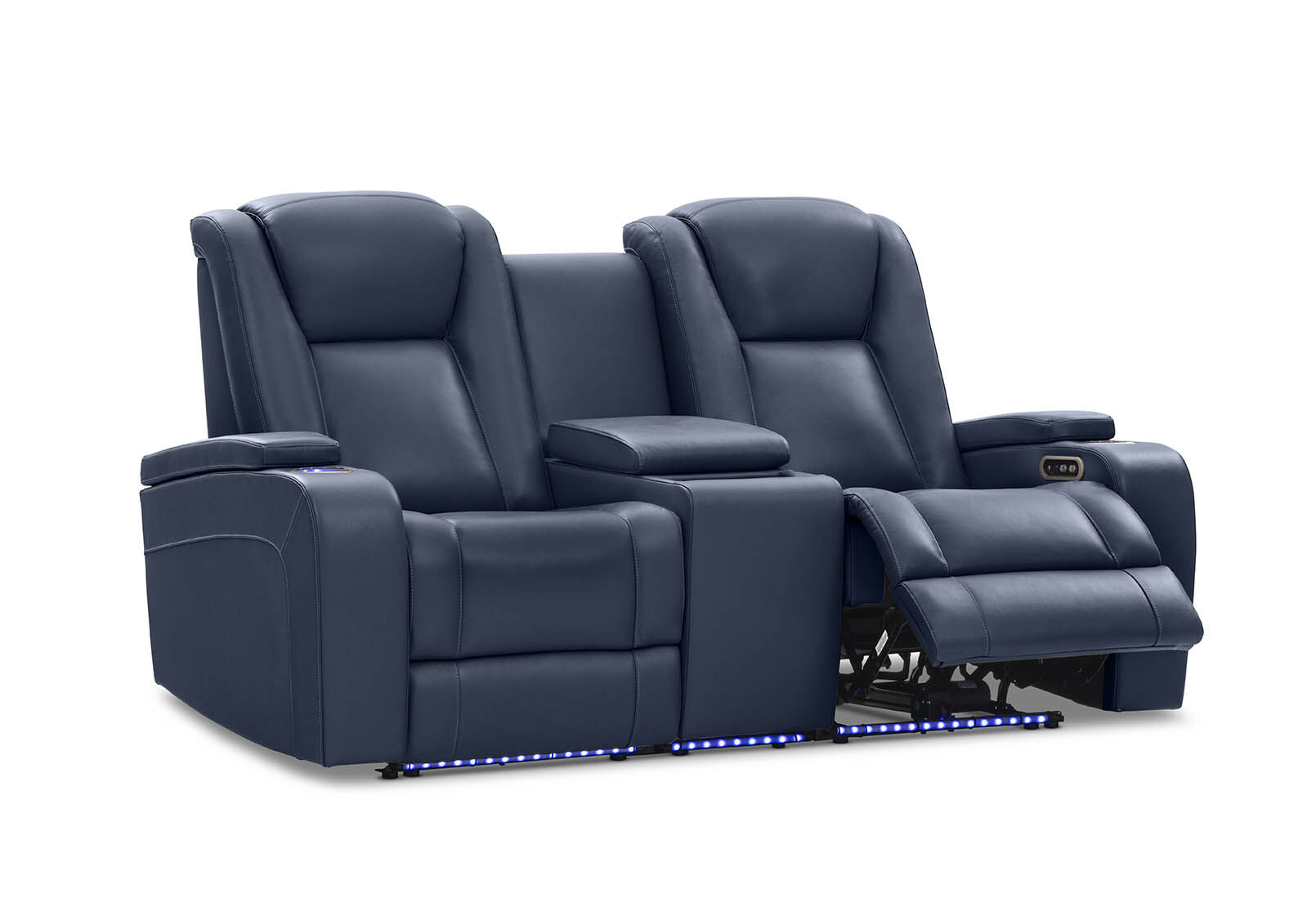 SENTINAL MK2 LEATHER - 2 Seater with 2 Electric Recliners and Console SENTINAL MK2 LEATHER