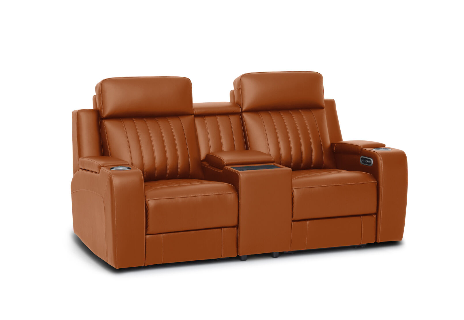 THANE LEATHER - 2 Seater with 2 Inbuilt Electric Recliners THANE LEATHER