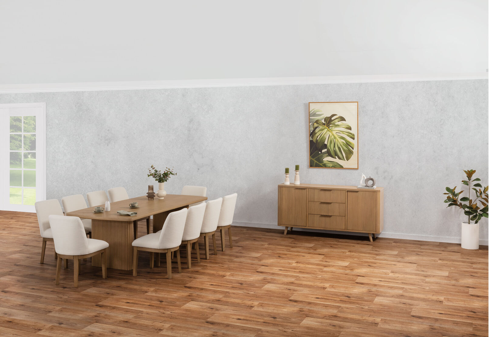 MIRAN - 11 Piece 2400 Dining Suite with Cora Dining Chairs. MIRAN