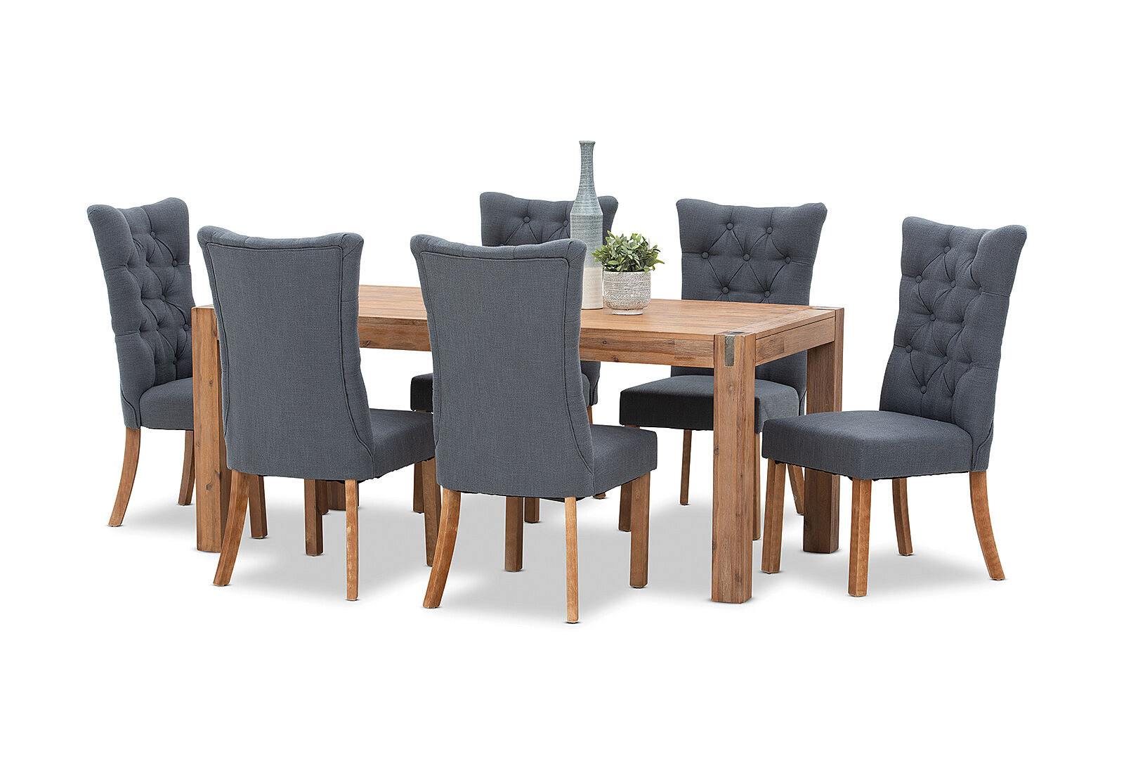 SILVERWOOD - 7 Piece Dining Suite with Nottingham Dining Chairs SILVERWOOD