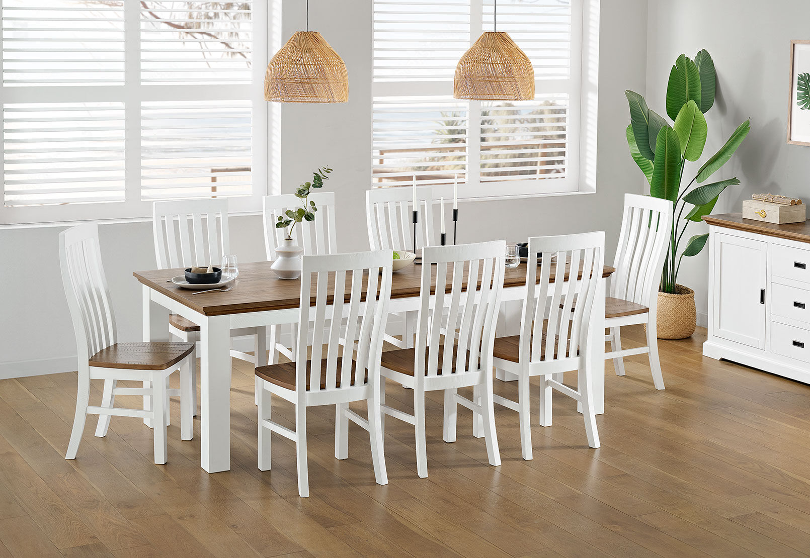 CHARLSBOURG - 9 Piece 2200 Dining Suite CHARLSBOURG