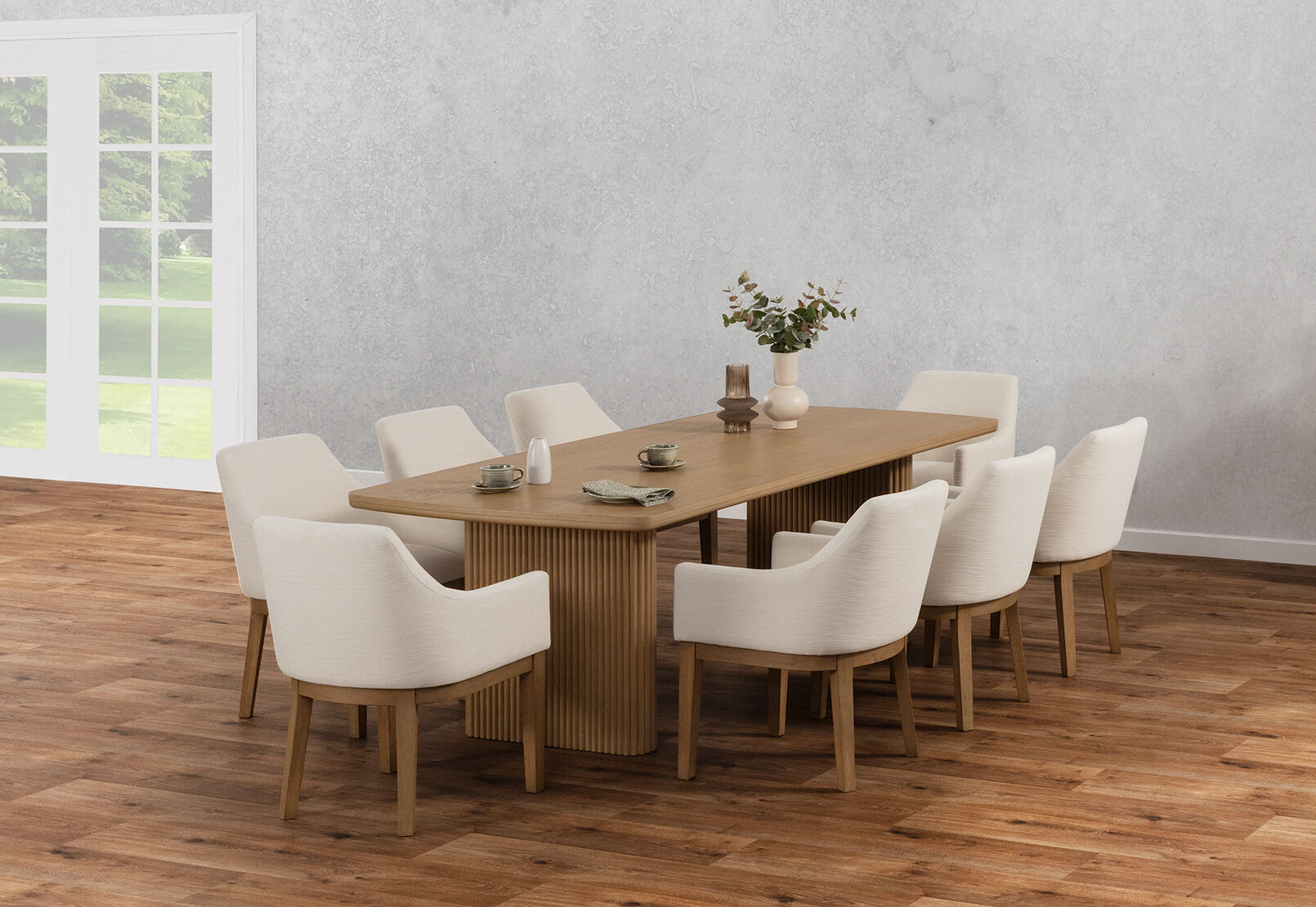MIRAN - 9 Piece 2400 Dining Suite with Armondo Dining Chairs MIRAN