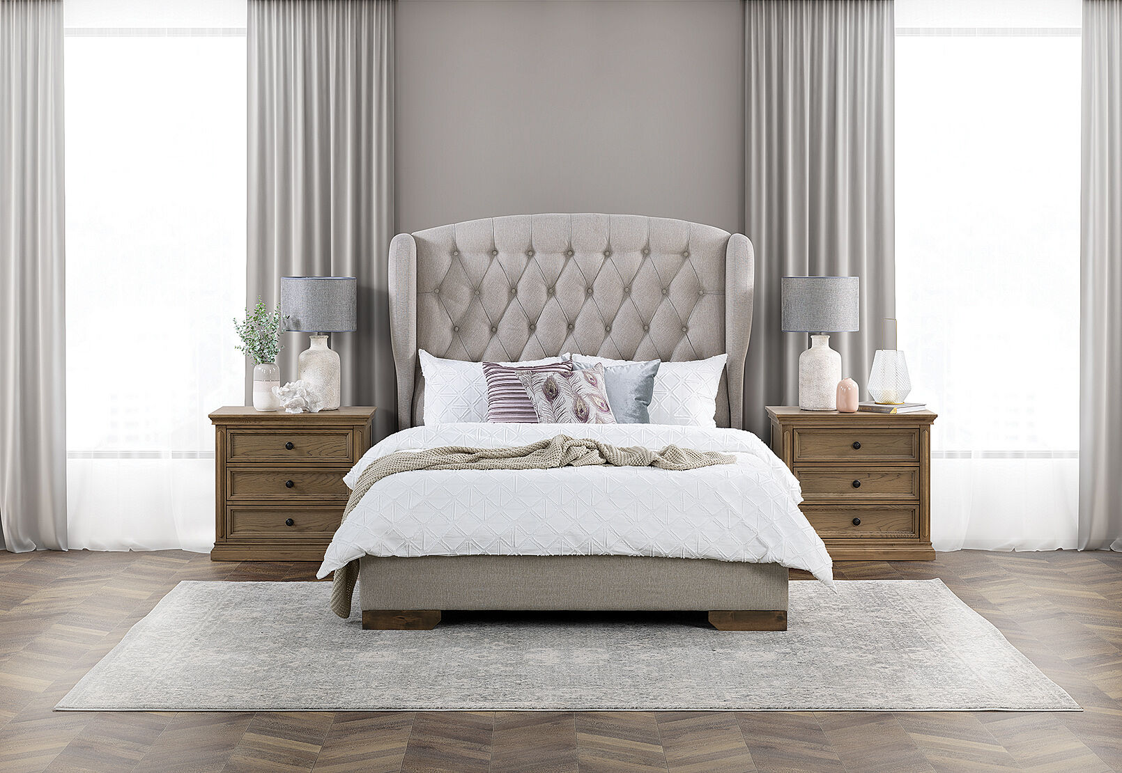 AVA - 3 Piece Bedroom Suite with La Salle Bedsides AVA