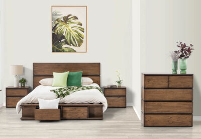MEDORA - 4 Piece Queen Tall Chest Bedroom Suite