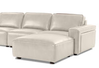 BARTELLE LEATHER - 3.5 Seater Sofa with Ottoman. BARTELLE LEATHER