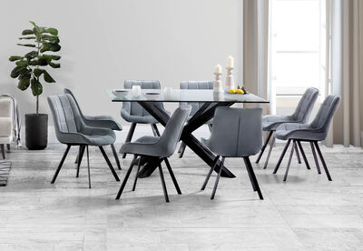 PROMENADE - 9 Piece Dining Suite with Blaze Dining Chairs