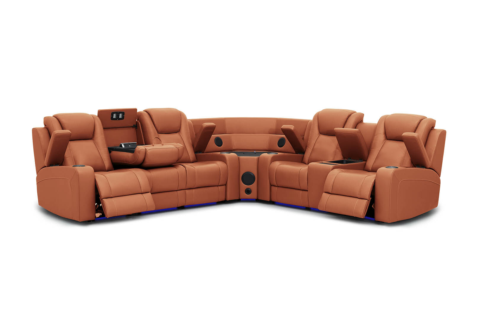 SENTINAL MK2 LEATHER - 5 Piece Corner with RHF Console SENTINAL MK2 LEATHER