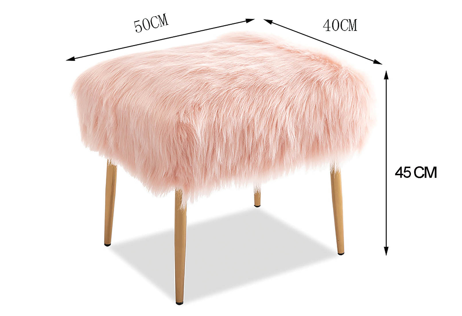 Pink fluffy stool clearance chair