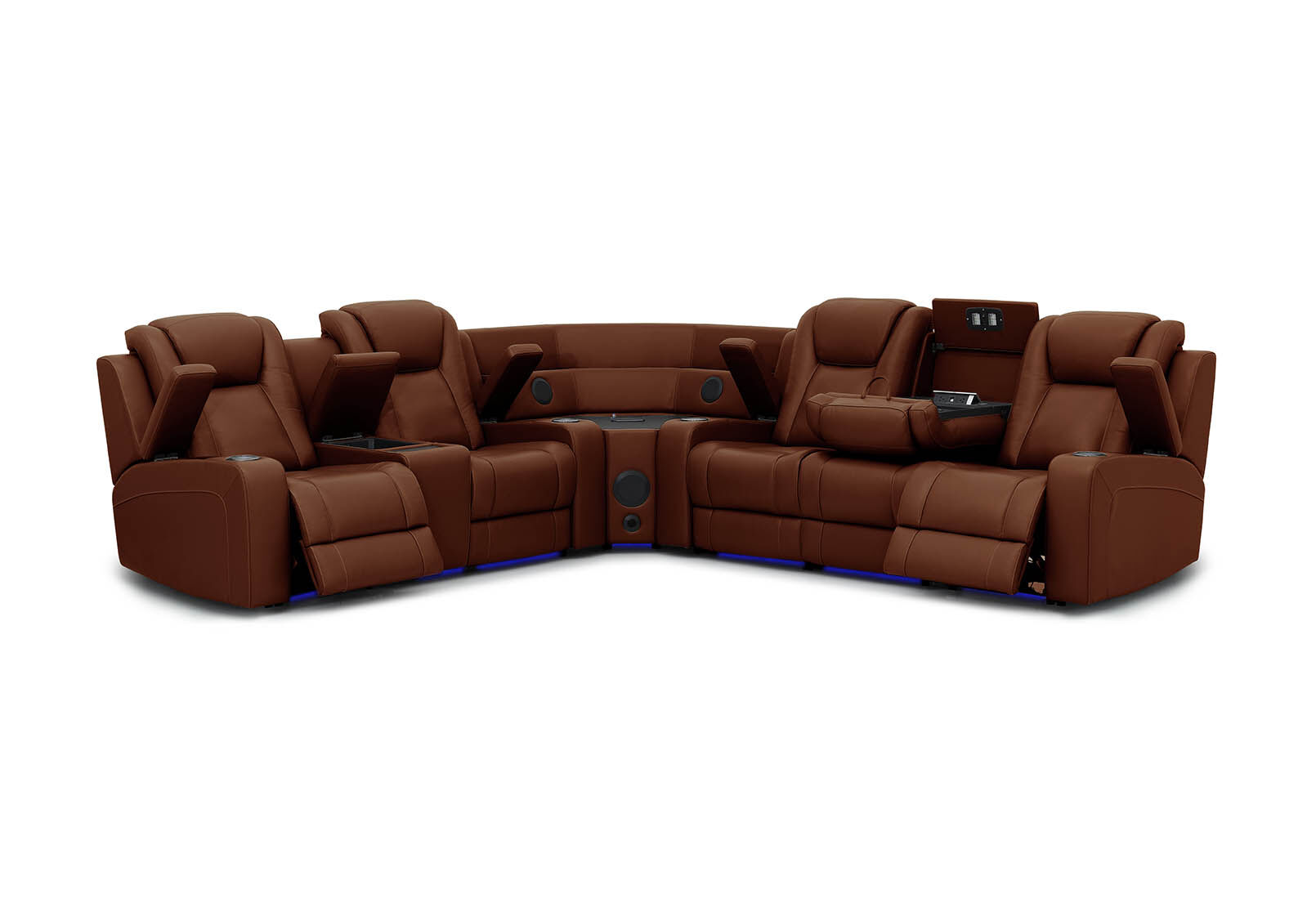 SENTINAL MK2 LEATHER - 5 Piece Corner with LHF Console SENTINAL MK2 LEATHER