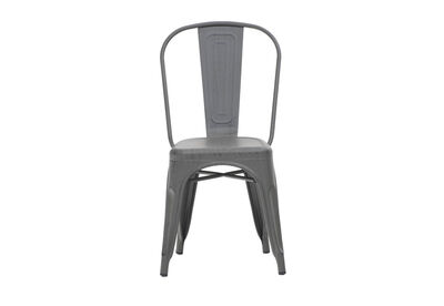 HARZ - Antique Gunmetal Finish Dining Chair