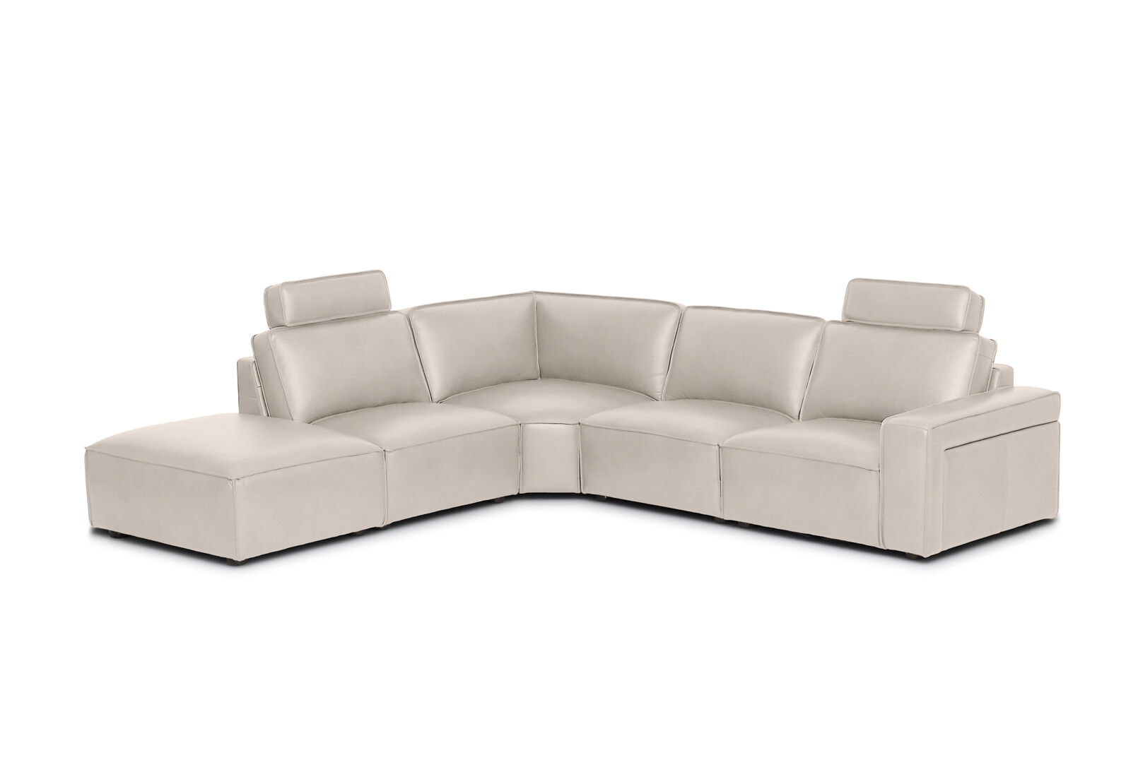BARTELLE LEATHER - 5 Piece LHF Corner Chaise BARTELLE LEATHER