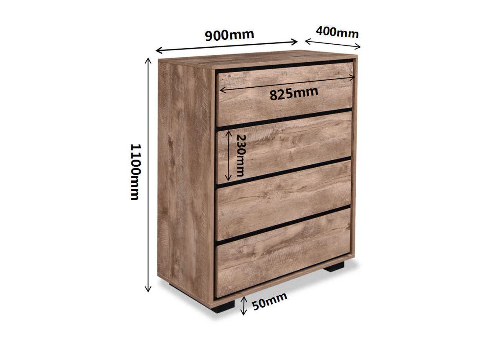 NICHOLSON - 4 Drawer Tall Chest NICHOLSON